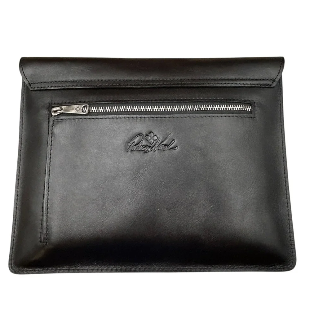 Patricia Nash Leather Tablet Holder & Passport Case Gift Set Black Matching Set‎